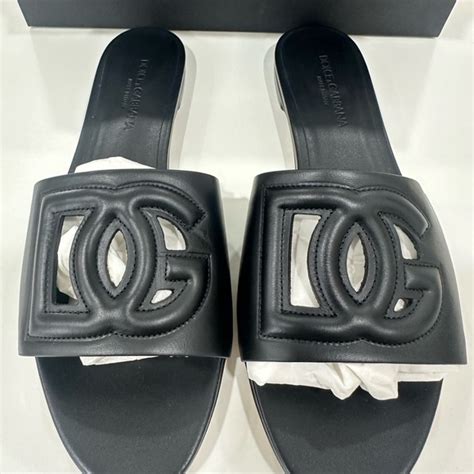 dolce gabbana millenials|Calfskin slides with DG Millennials logo .